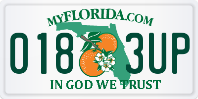 FL license plate 0183UP