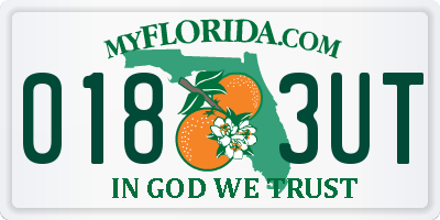 FL license plate 0183UT