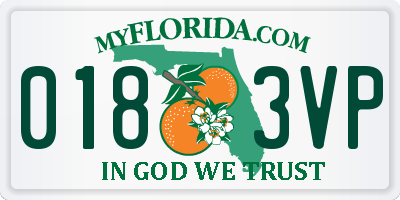 FL license plate 0183VP