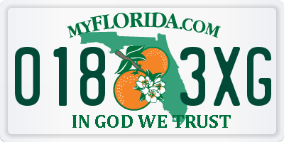 FL license plate 0183XG