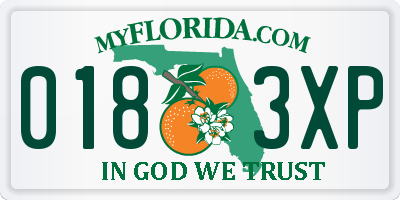 FL license plate 0183XP