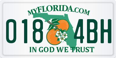 FL license plate 0184BH