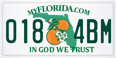 FL license plate 0184BM