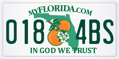 FL license plate 0184BS