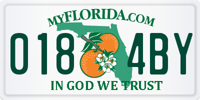 FL license plate 0184BY