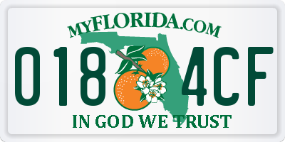 FL license plate 0184CF
