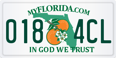 FL license plate 0184CL