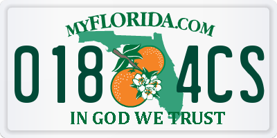 FL license plate 0184CS