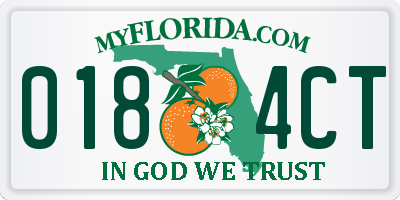 FL license plate 0184CT