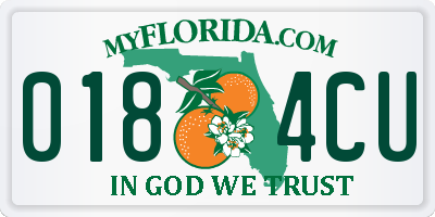 FL license plate 0184CU