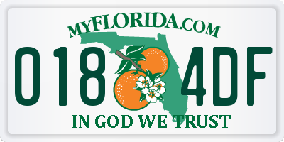 FL license plate 0184DF