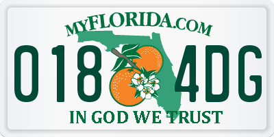 FL license plate 0184DG
