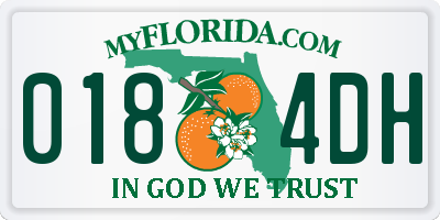 FL license plate 0184DH