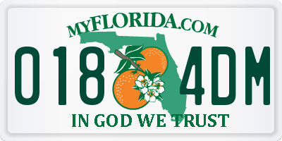 FL license plate 0184DM