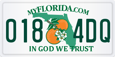 FL license plate 0184DQ