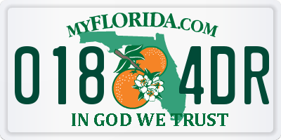 FL license plate 0184DR