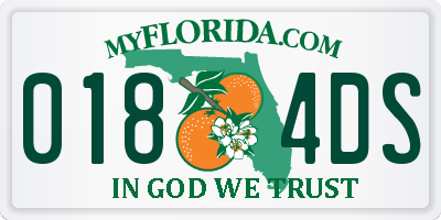 FL license plate 0184DS
