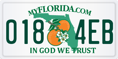 FL license plate 0184EB