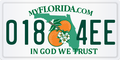 FL license plate 0184EE