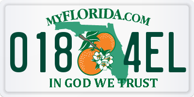 FL license plate 0184EL