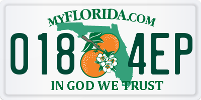 FL license plate 0184EP