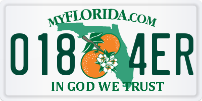 FL license plate 0184ER