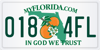FL license plate 0184FL