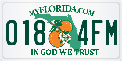 FL license plate 0184FM