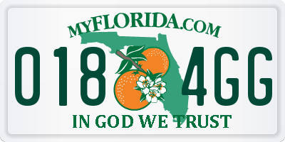 FL license plate 0184GG