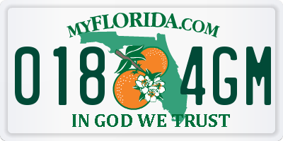 FL license plate 0184GM