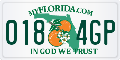 FL license plate 0184GP