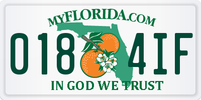 FL license plate 0184IF