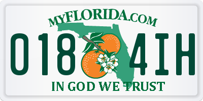 FL license plate 0184IH