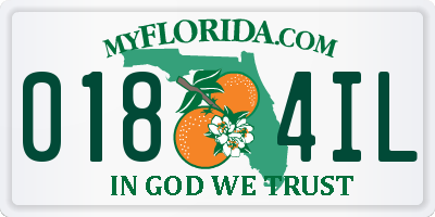 FL license plate 0184IL