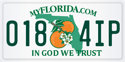 FL license plate 0184IP