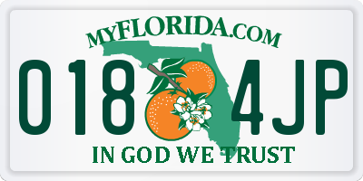 FL license plate 0184JP