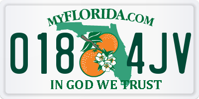FL license plate 0184JV