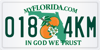 FL license plate 0184KM