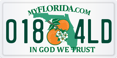 FL license plate 0184LD