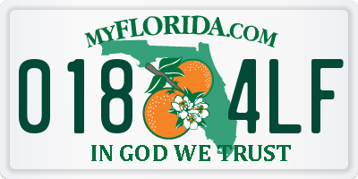 FL license plate 0184LF