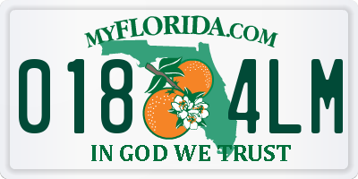 FL license plate 0184LM
