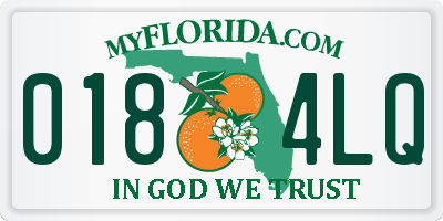 FL license plate 0184LQ