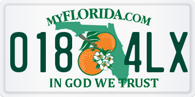 FL license plate 0184LX