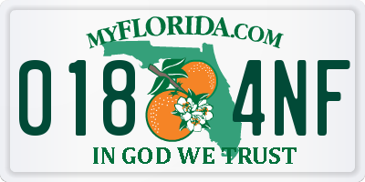 FL license plate 0184NF