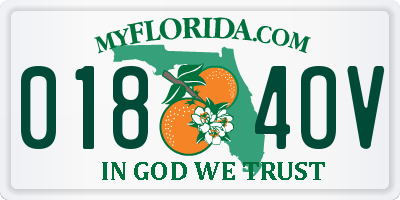 FL license plate 0184OV