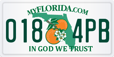 FL license plate 0184PB