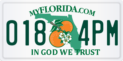 FL license plate 0184PM