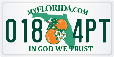 FL license plate 0184PT