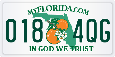 FL license plate 0184QG