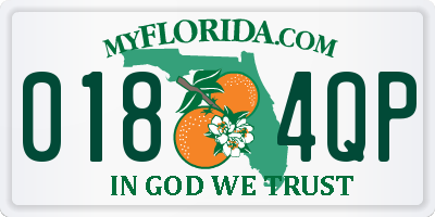 FL license plate 0184QP